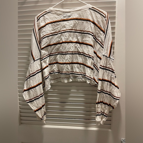 Urban Outfitters Out From Under Cropped Striped Long Sleeve - Picture 2 of 3